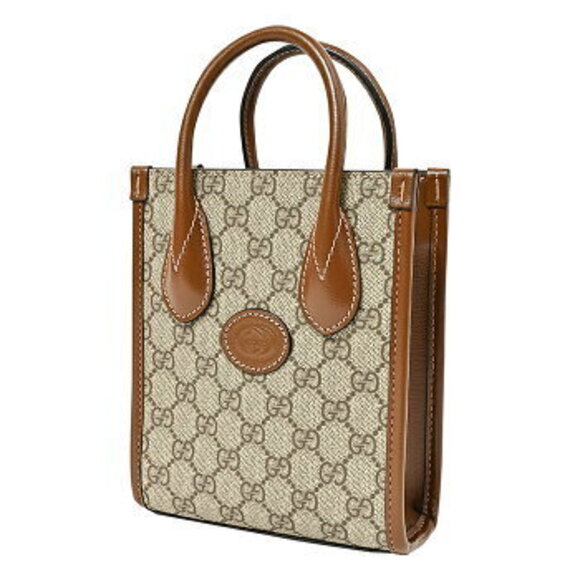 Gucci Tote Bag Interlocking GG Supreme Square Shoulder - Picture 2 of 6